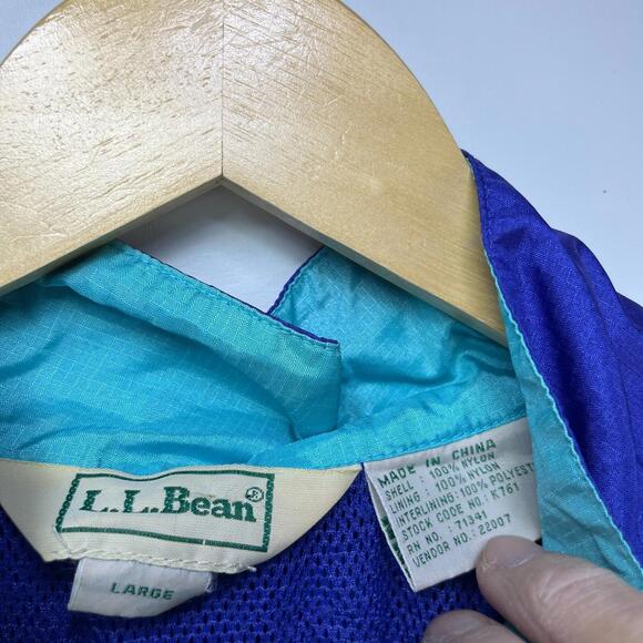 Vintage 90s LL Bean Anorak Windbreaker Jacket Large - Picture 5 of 11